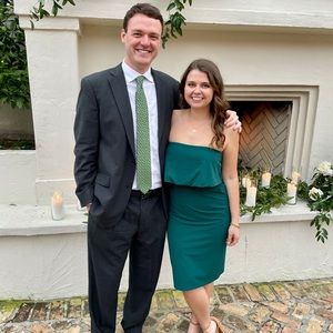 Lulus green strapless midi